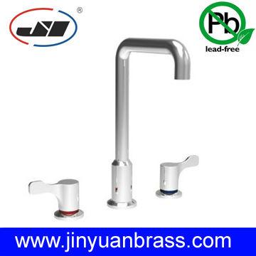 China Lead Free Brass Kitchen Faucet Two Sense Faucets Handles for sale