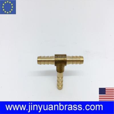 China Industrial Brass Pipe Barb Fittings Tee Oil Gas Water for sale