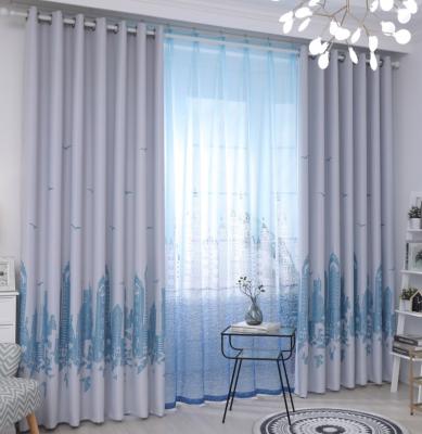 China High Grade Sales Soild Blackout Blackout Curtain Fabric Skyscraper Shape Hot Anti-static Hot Design Printing for sale