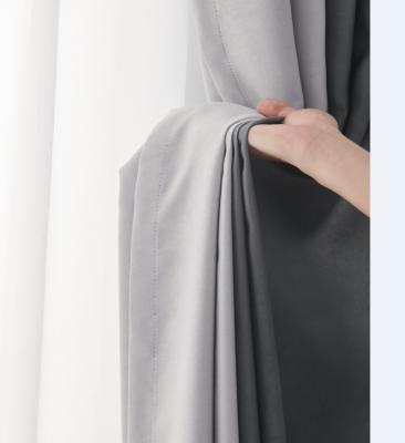 China Factory Supply Anti-static Super Soft Cloth Single Curtain A Small Solid Fluffy Fabric for sale