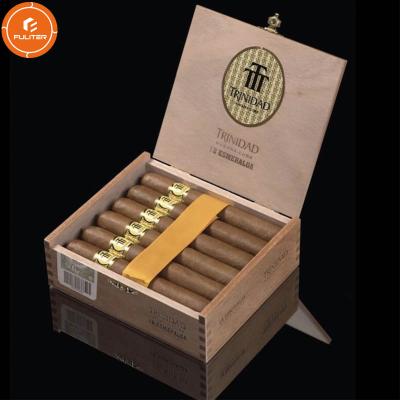 China Handmade Custom Logo Design Empty Wooden Cigar Box Manufacturing for sale