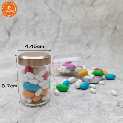 China Wholesale Gift Clear Fit And Handmade Candy Round Acrylic Box With Gold / Silver Lid for sale