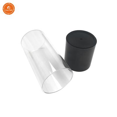 China Recycled Materials Cover Custom Acrylic Round Cylindrical Acrylic Storage Box Display Box for sale