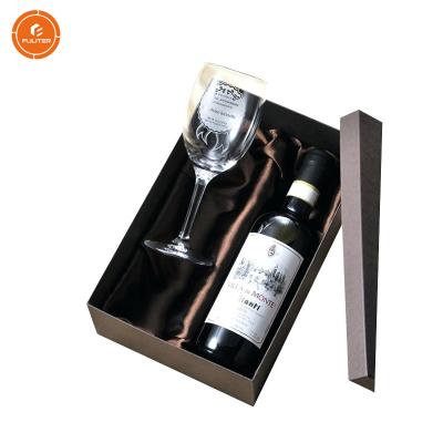 China Handmade New Style Customized Logo Empty Wine Gift Box Cardboard For Glass for sale