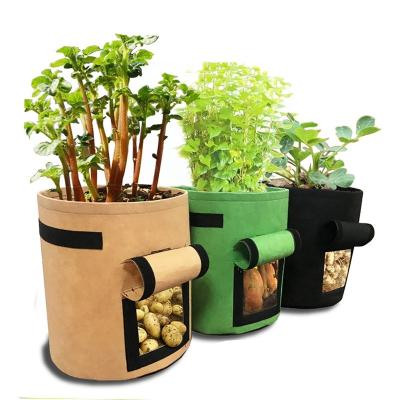 China Lowest MOQ Double Layer Felt Cheap Durable Factory Custom Size Eco-friendly Grow Bags Baskets for sale