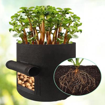 China 7 Gallon 6-Pack Eco-Friendly Grow Bags Potato Planter Bag Planting Growing Bags Held Fabric Pots For Grow Vegetables, Potato, Carrot and Onion for sale