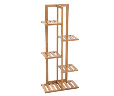 China 5 Tier 6 Tier 6 Rack Shelf Planter Display Flower Pot Rack Multi Indoor Outdoor Potted Bamboo Plant Rack for sale