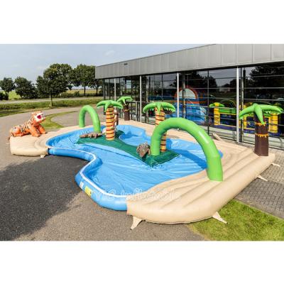 China Fashionable Inflatable Water Slide Obstacle Course Inflatable Pool Games Floating Obstacle Course Inflatable Water Obstacle Course for sale