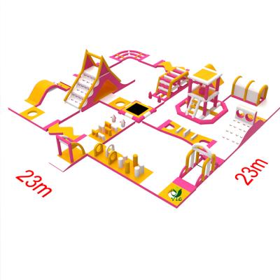 China CE fashionable custom commercial inflatable water park floating slides for sale for sale