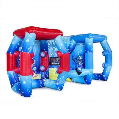 China Interactive Outdoor Entertainment Game Baby and Adult Carnival Inflatable Game Circle Basketball Booth Carnival Inflatable Game for sale