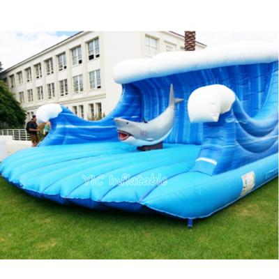 China Fun Outdoor Party Entertainment Mechanical Inflatable Bull Rodeo Simulator Shark For Kids And Adults for sale