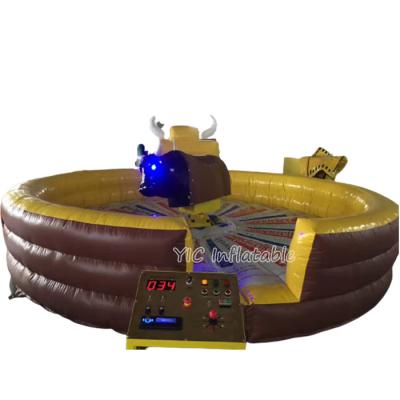 China Entertainment Factory Price Games Outdoor Inflatable Smoking Mechanical Rodeo Bull With Control for sale