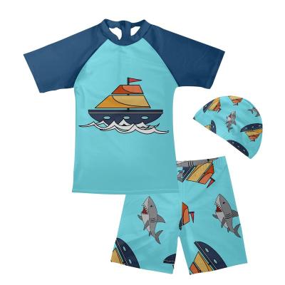 China New Custom QUICK DRY Swimwear With Logo Print Cartoon Print Swimwear Boys Kids Swimwear Luxury Breathable Kids Girls for sale