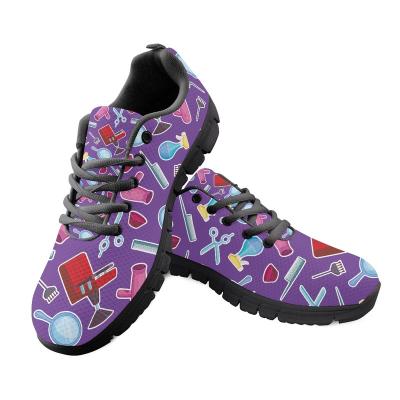 China Latest Comfort Breathable Polynesian Traditional Tribal Print Comfort Walking Shoes Fashion Women Summer Sneakers Casual Shoes for sale