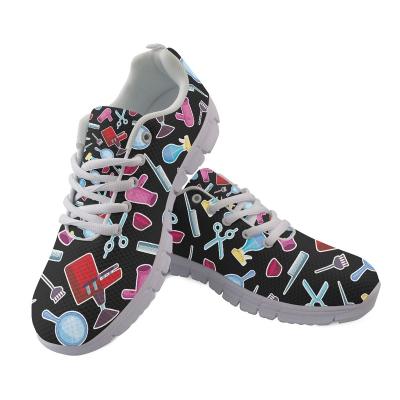 China 2022 New Breathable Comfort Outdoor Vintage Printed Sneakers Flats Women Love Shoes Stylish Walking Shoes for sale