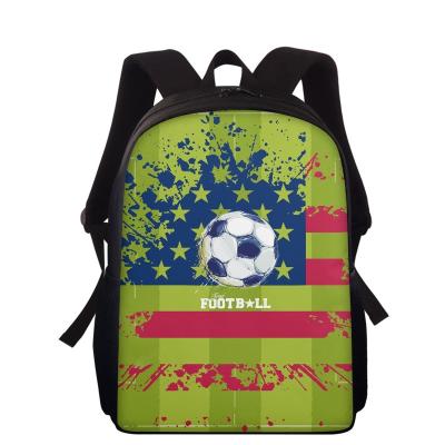 China The Other Colorful Football Art Printing Laptops Backpack Gift for Boys School Satchel Custom Logo Backpack School Bags for sale