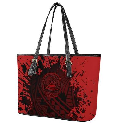 China 2021 Hot Selling Samoa Women's Ladies Bags Handbag Logo Splash Ink Printing Custom Bohemian Women's Handbags Leather Bags for sale