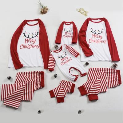 China Christmas QUICK DRY Matching Pajamas For Family Parent-child Suit Printed Long Sleeve Family Wear Christmas Home Pajamas for sale