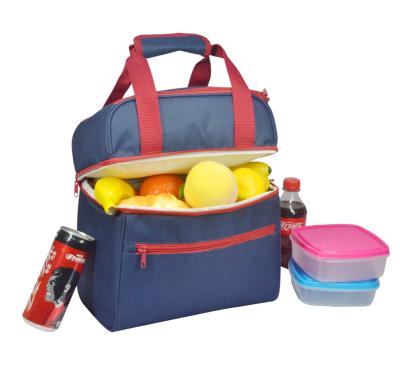 China Polyester Cooler Bag Insulated T Lunch Bag WithLeakproof Coating And Double Shoulder Strap Platform for sale