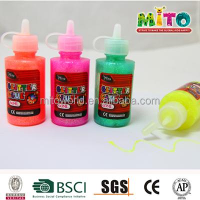 China DIY Art Crafts Non-Toxic Cheap Educational Glitter Glue In Assorted Colors for sale