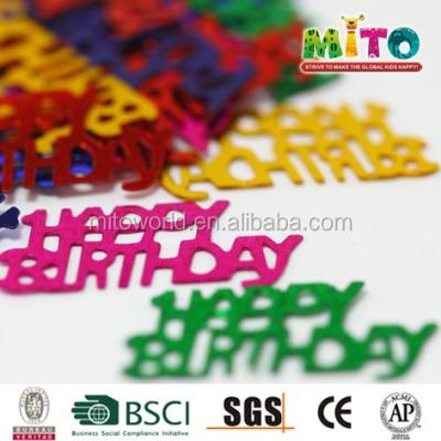 China Colorful indoor and outdoor decoration and hot dazzle sales happy birthday confetti for sale