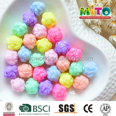 China Hotsale Eco-friendly Promotional Handwork Acrylic Flower Beads for sale