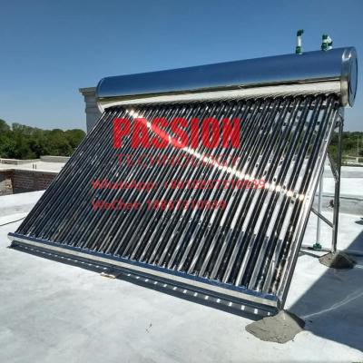 China volle des Edelstahl-300L 304 Solaredelstahl-Solarwasser-Behälter-Vakuumröhre-Sonnenkollektor des warmwasserbereiter-250L 304 zu verkaufen