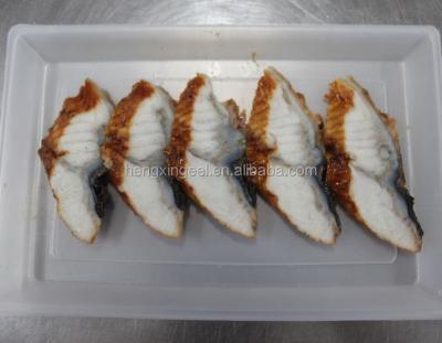 China High Quality Frozen Roasted Sushi Cooked Slce (6-10g) Eel Slice By Live River Eel for sale