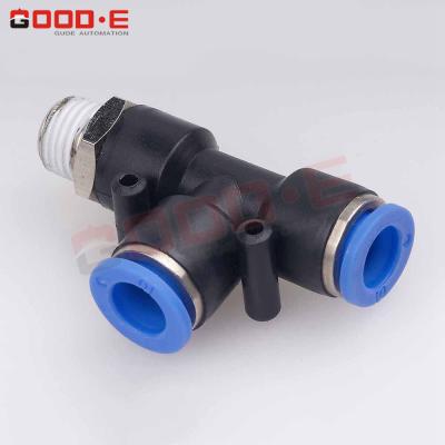 China Easy To Connect Male PD Air Hoses One Head Round Tube Hose Connector Quick Touch Pneumatic Fittings for sale