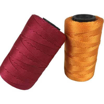 China High Temperature Resistant High Tenacity Color 18 Ply Polyester / Nylon Fishing Net Twine For Netting for sale