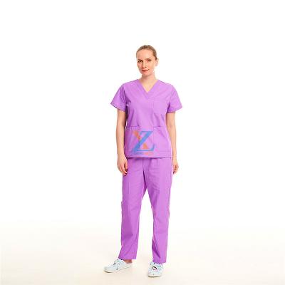 China 2022 Eco-friendly Stylish Women Medical Scrubs Hospital Nursing Uniforms Suit Tops And Pants Uniform Clothing for sale