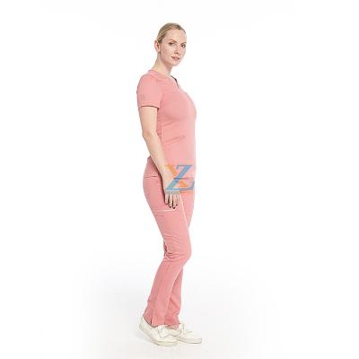 China Short Sleeve Fashion Ladies Workwear Sets Jogger Scrub Suit Hospital Beauty Salon Spa Work Uniforms Women Tunic for sale