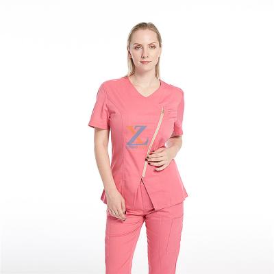 China Stretch Hospital Nurse Jogger Suit Beauty Salon Spa Staff Workwear Sets Women Reception Work Uniforms for sale