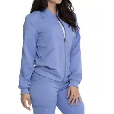 China Breathable/Comfortable/Absorb Sweat/Fashion/Jacket Style Custom Printed Long Sleeve Elegant Custom Printed Nurse Uniforms Sets Beauty Medical Salon Hospital Jogger Scrubs Suit for sale