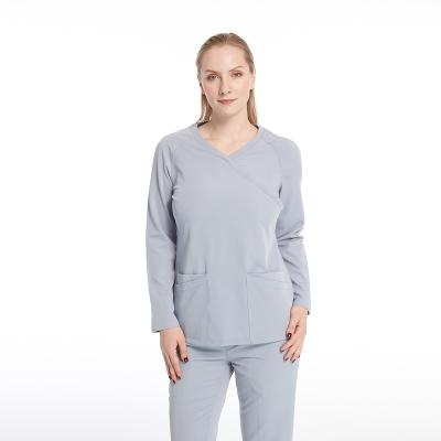 China Premium Hospital Nursing Uniforms Sets Women Nurse Jogger Sweatsuit Thin Tunic Two Piece Scrub Suit for sale