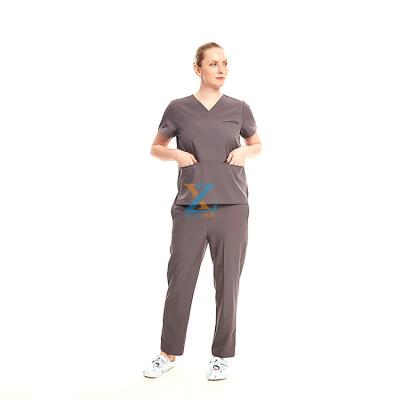 China Breathable/Comfortable/Absorb Sweat/Fashion/Professional Medical Work Suit Spa Staff Beauty Salon Sets Fashion Hospital Nurse Scrub Clothes Women Uniforms for sale