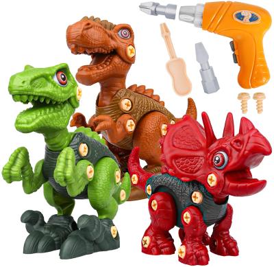 China Disassembling Dinosaur STEM Toys - Velociraptor DIY Take Apart Dinosaurs Play With Electric Drill Set For Kids Learning Tool Kit for sale