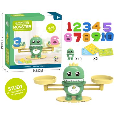 China Dinosaur, Dog Balance Counting Cool Math Games PULL BACK Toys for 3 4 5 Year Olds Cool Math, Number Study Materials for Boys and Girl for sale