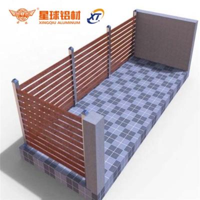 China Aluminum Profile Extruded Aluminum Slat Canopy Barrier Property Barrier Design and Prefabricated Aluminum Canopy Slat Barrier for sale