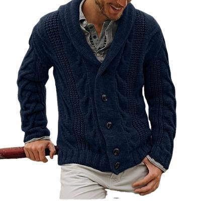 China Anti-wrinkle 2021 new fall and winter styles fashion lapels large size por men's Al cardigans cardigan for sale