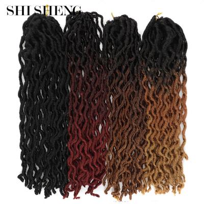 China SHI SHENG Jumbo Elephant Synthetic Gypsy Locs Extension Braiding Crochet Braid Hair Goddess Wavy Curly Faux Locs for sale