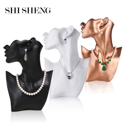 China Morden SHI SHENG Hot Selling Earring Stand Display Bust Body Mannequin Jewelry Display For Earrings Necklace for sale