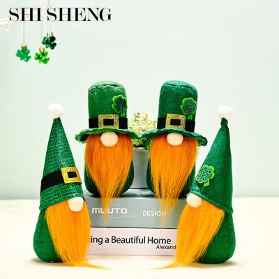 China St Patrick's Day SHI SHENG In Stock St Home Decoration. Patrick's Day Gnome Leprechaun Green Small Doll Pendant for Irish Festival Home Decoration for sale