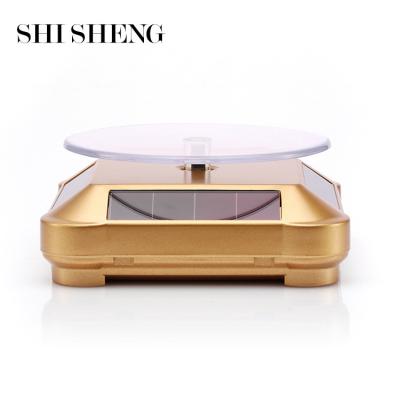 China Morden SHI SHENG Automatic Solar Power 360 Watch Display Stand Rotating Turntable for Jewelry Stand for sale