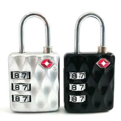 China Apartment / School / Factory Combination Lock Security 3-Dial TSA Luggage Padlock for sale