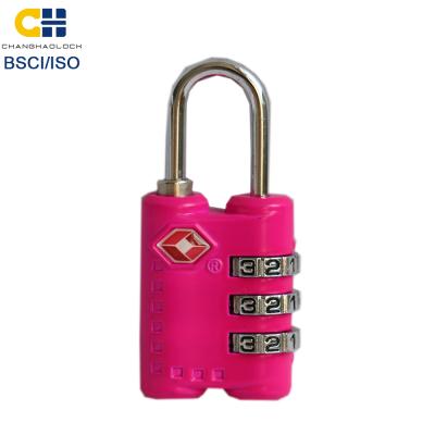 China Bag TSA-301 Professionally Supply Security Portable Luggage TSA Lock 3 Digit Combination Padlock for sale