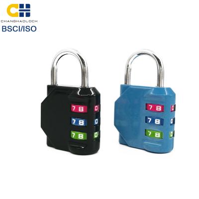 China Hot Sale Door CH-603-2 Travel Luggage Lock 3 Digit Combination Zinc Alloy Code Padlock for sale