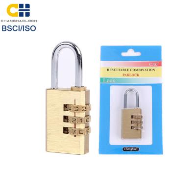 China 3 digits 20mm brass brass padlocks for sale