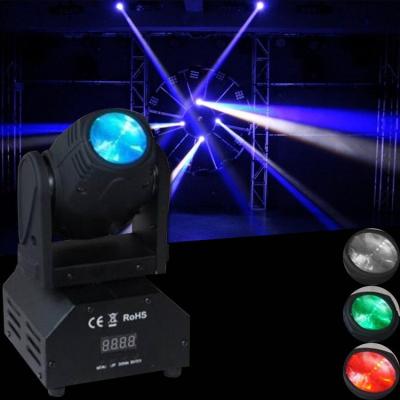 China Sports Mini LED RGBW 10W Head of Stadiums Shaking Beam Sound Lamp Stage Lamp DMX512 Automatic Control Moving Head Light for sale