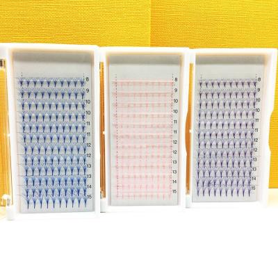 China Mix Long 0.05 Natural Lash Extensions 4D 10D Colors Led Purple Pre-made Wholesale Cashmere Dark Blue Lash Extension Trays Pro-made Fans for sale